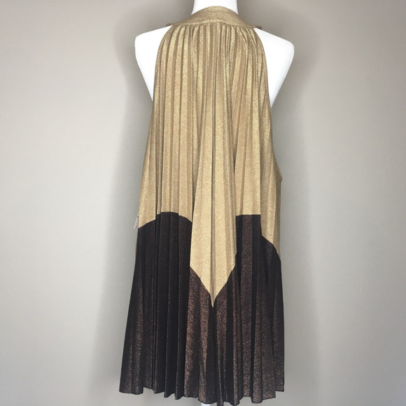 NWT Free People | Pleated Love Metallic Mini Dress - Picture 5 of 7